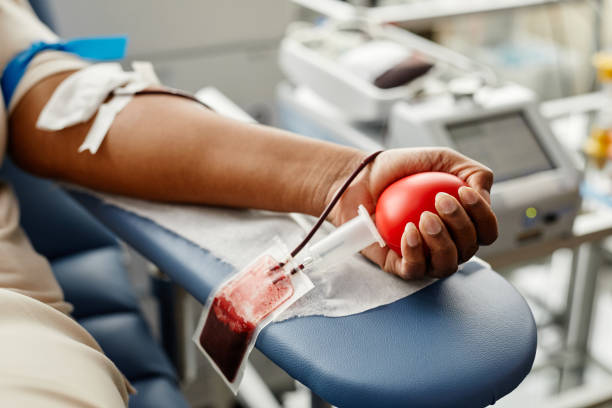 happy blood donor saving lives after donating blood